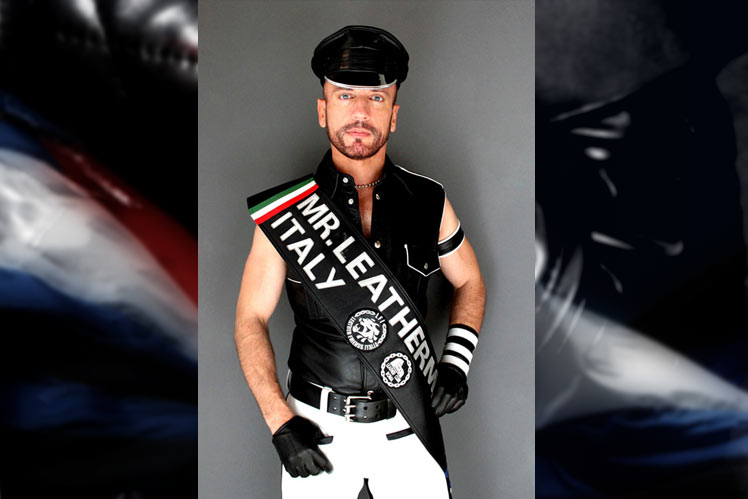 Official photo for Mr. Leather Europe contest